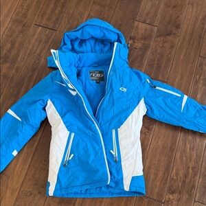 CB Women's Blue and White Ski Jacket